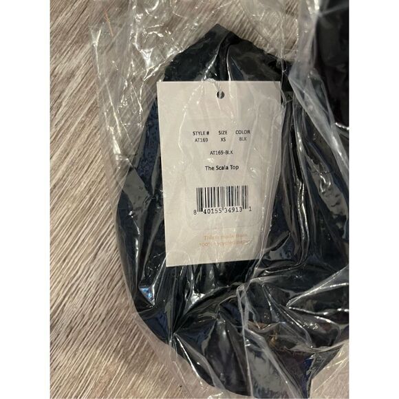 NWT Andie Swim The Scala Top, Black, women’s size XS - Picture 3 of 4